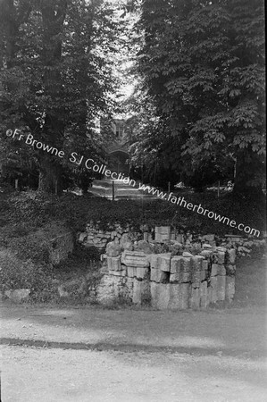 LOOKING TOWARDS PRIORY GATE - FROM SITE OF NAVE TOWER PIERS IN FRONT